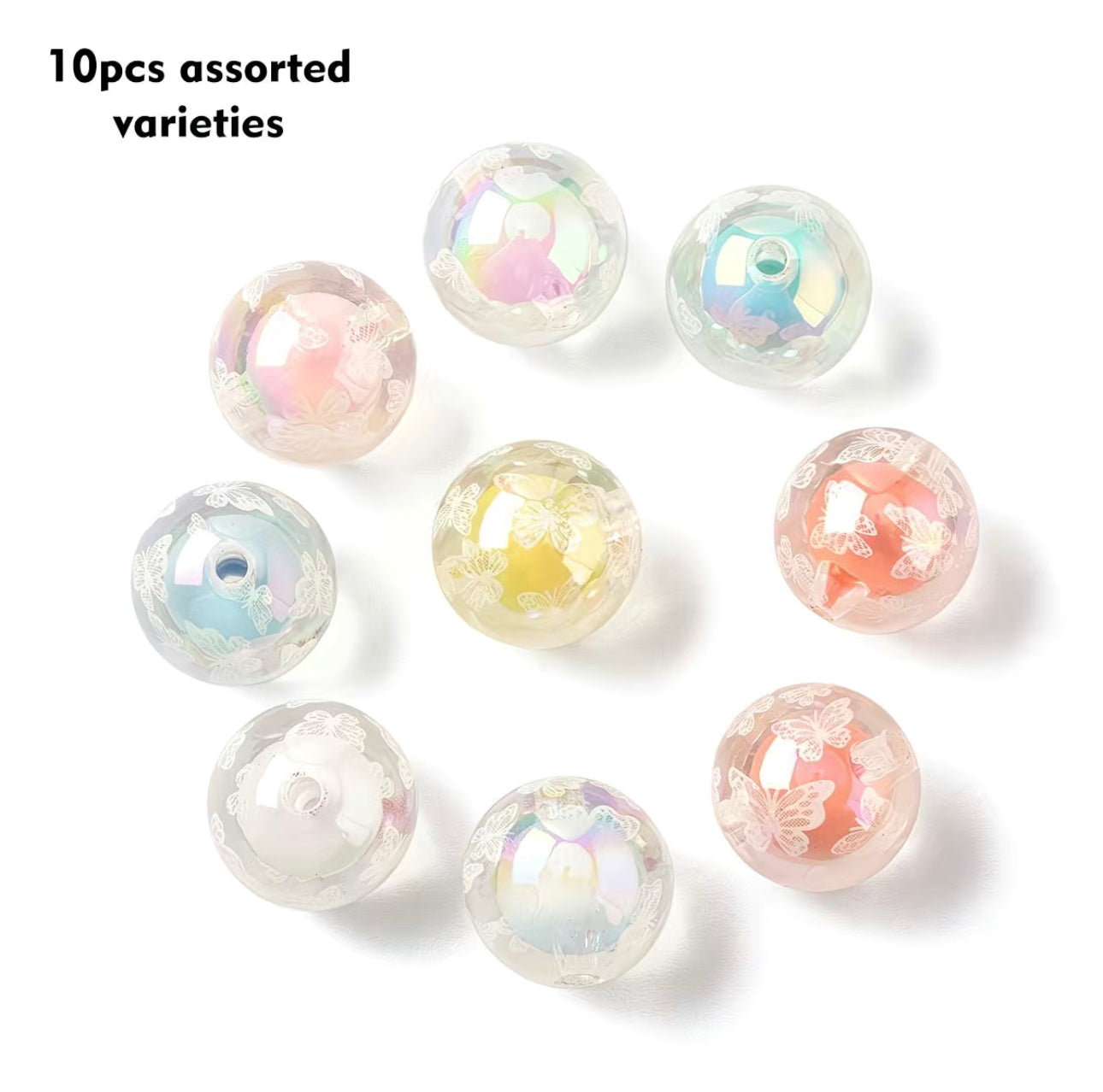 16 mm fancy beads，20 PCS in a set . Unique color combinations. Perfect for making pens keychains and Jerry fancy beads bead craft